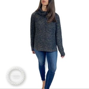 MADEWELL Colorfleck Ribbed Turtleneck Sweater